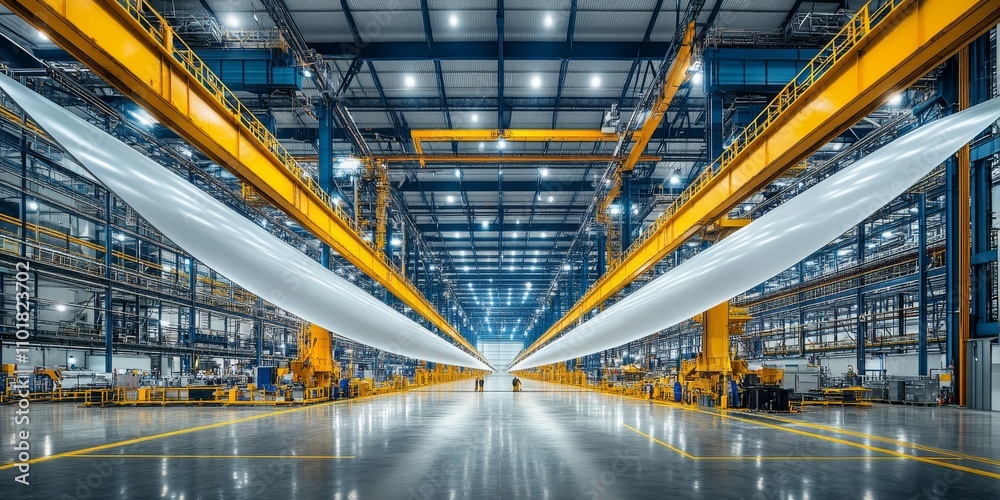 Massive wind turbine blade production facility Massive wind turbine blade production facility