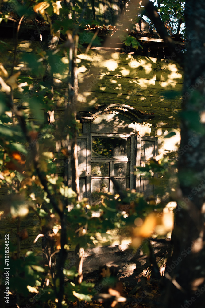 wooden shutters of an old house wooden shutters of an old house