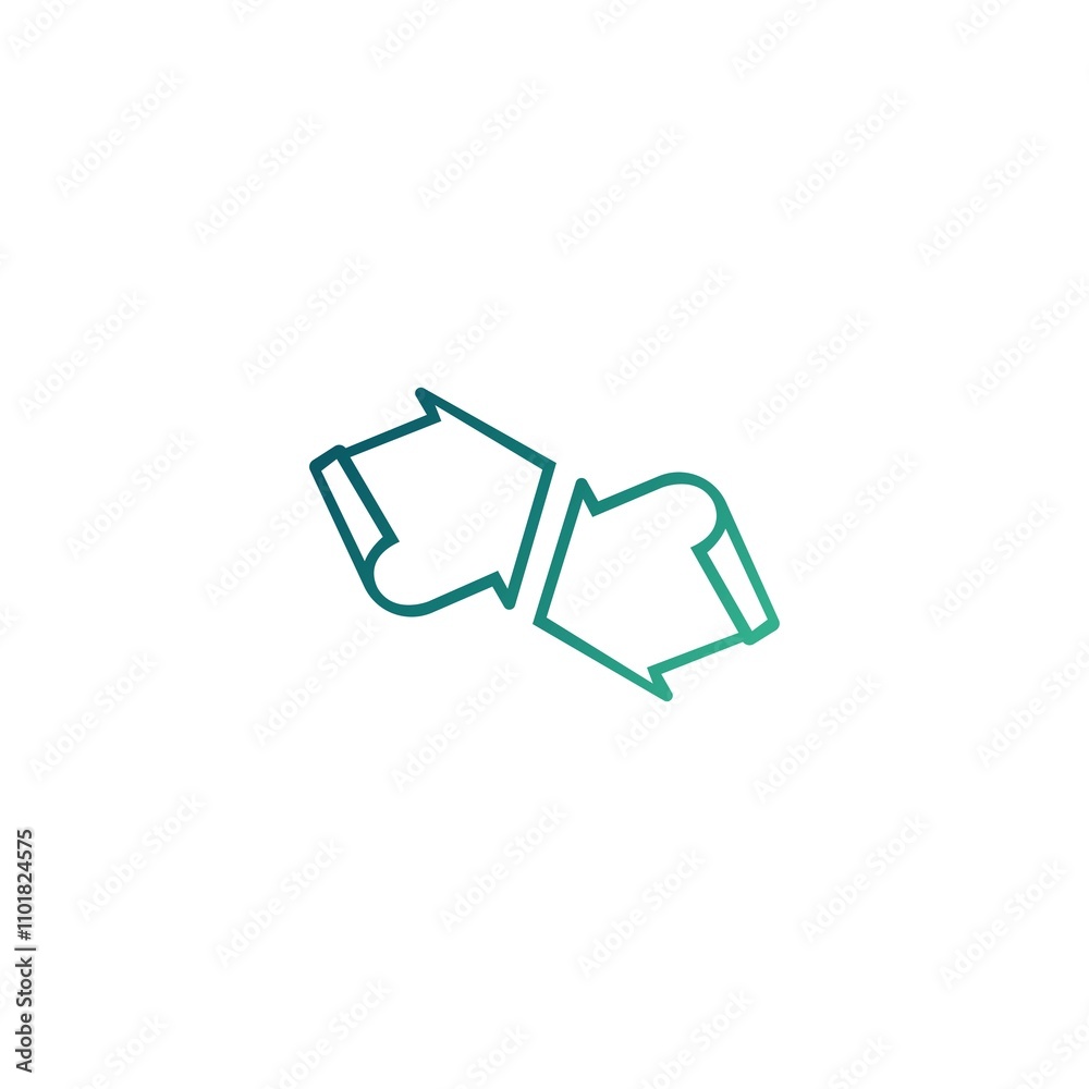 Arrow outline vector logo template design Arrow outline vector logo template design