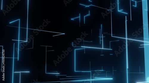 geometric light abstract neon background. black background.