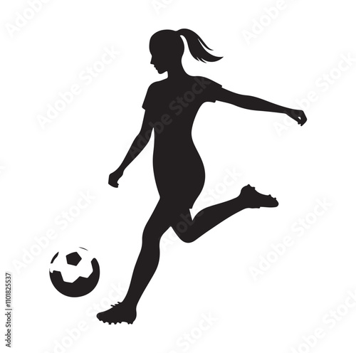 female soccer player illustration vector ILLUSTRATION