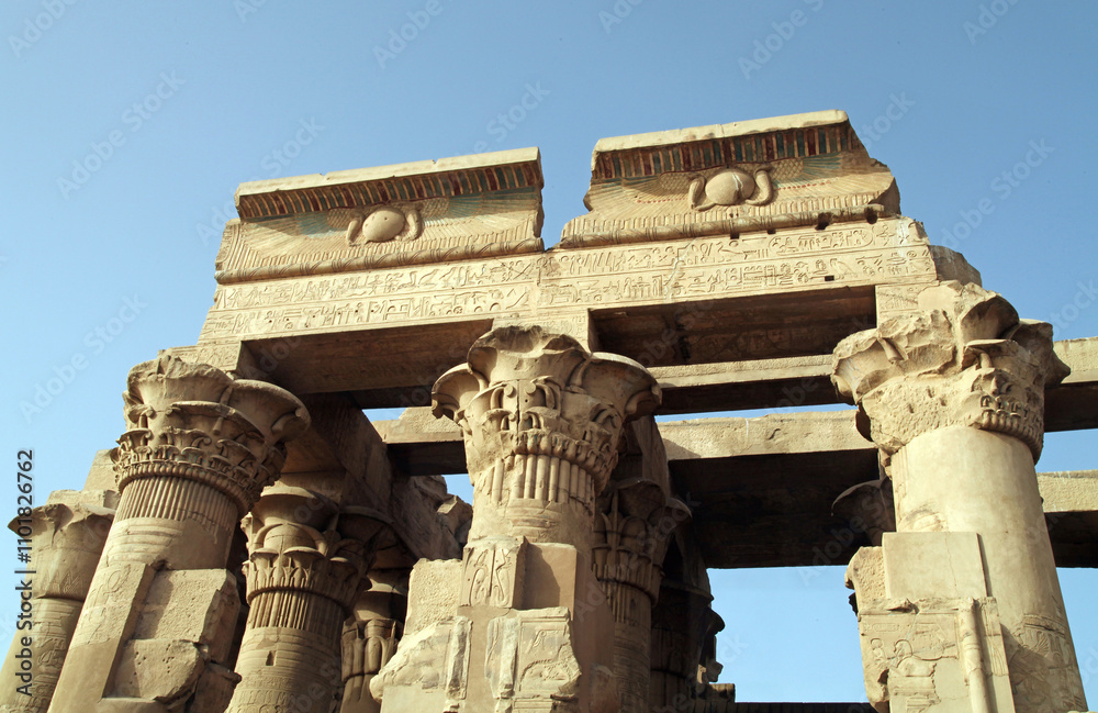 Columns of the entrance façade at the Kom Ombo Temple, Egypt
Columns of the entrance façade at the Kom Ombo Temple, Egypt