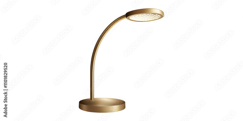 Modern Gold Table Lamp With Minimal Design Isolated on Transparent Background Modern Gold Table Lamp With Minimal Design Isolated on Transparent Background