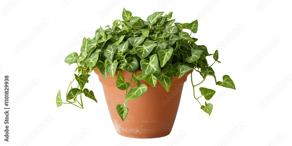 Green Ivy Plant In Terracotta Pot Isolated on Transparent Background Green Ivy Plant In Terracotta Pot Isolated on Transparent Background