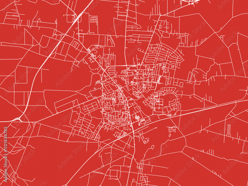 Christmas Map of Belchatow, Poland in Snowy White on Festive Red Background. Christmas Map of Belchatow, Poland in Snowy White on Festive Red Background.