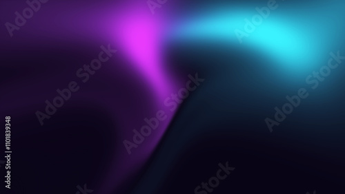 Blue and purple neon light on dark background for technology background banner concept.