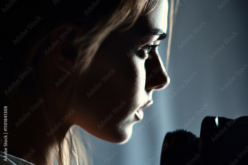 A professional photographer doing photoshoot in a modern studio generative AI A professional photographer doing photoshoot in a modern studio generative AI