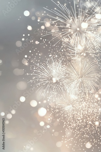 Celebration atmosphere with fireworks and sparkling lights during nighttime festivities