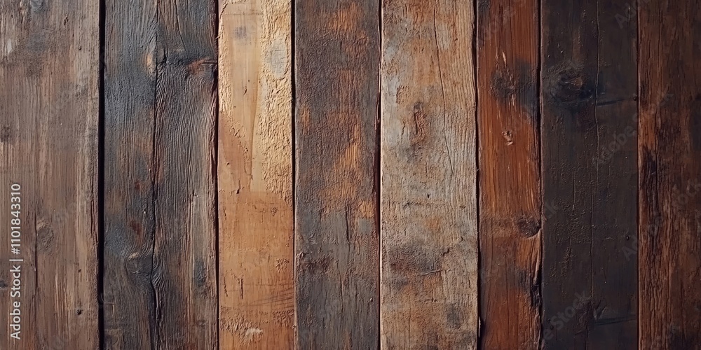 A background panorama featuring an old, rustic, brown wooden texture made from recycled vintage timber, showcasing its unique character and charm. A background panorama featuring an old, rustic, brown wooden texture made from recycled vintage timber, showcasing its unique character and charm.