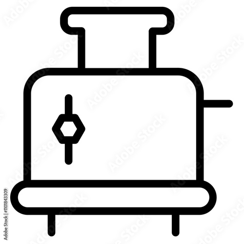 Sandwich Toaster Slice Line Icon