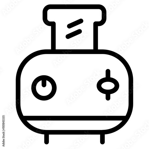 Sandwich Toaster Slice Line Icon