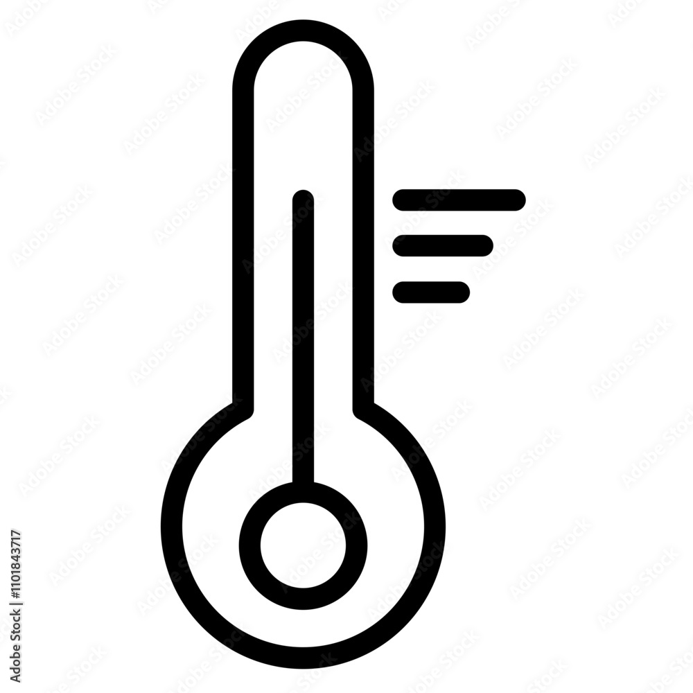Utensils Thermometer Tool Line Icon Utensils Thermometer Tool Line Icon