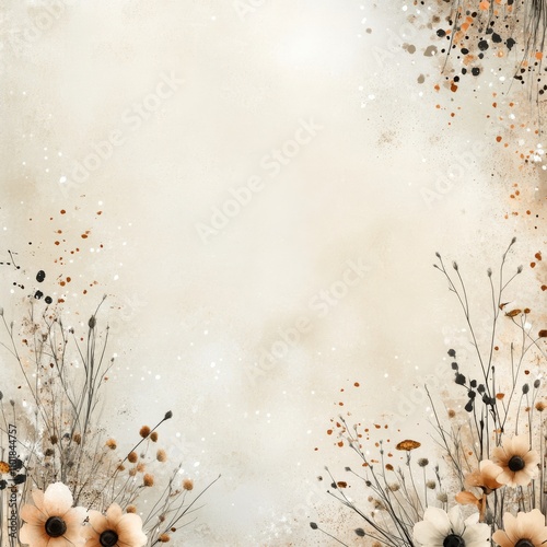 Delicate floral arrangement with soft neutral background creating a serene at...