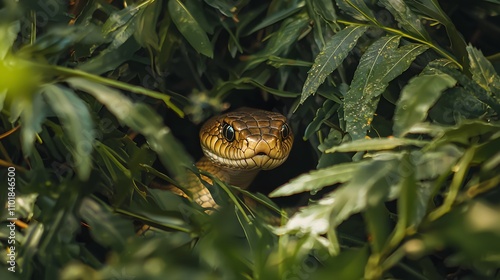 Sneaky Snake Playing Hide and Seek photo