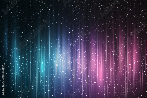 Colorful sparkles and lights create an enchanting atmosphere in a dark setting