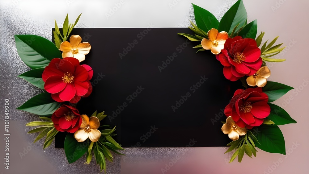frame with flowers frame with flowers