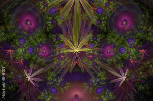 Abstract fractal 3d circle image