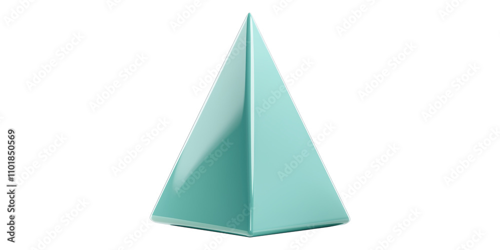 3D Geometric Pyramid Shape Isolated on Transparent Background 3D Geometric Pyramid Shape Isolated on Transparent Background