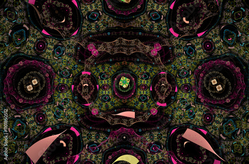 Abstract fractal 3d circle image