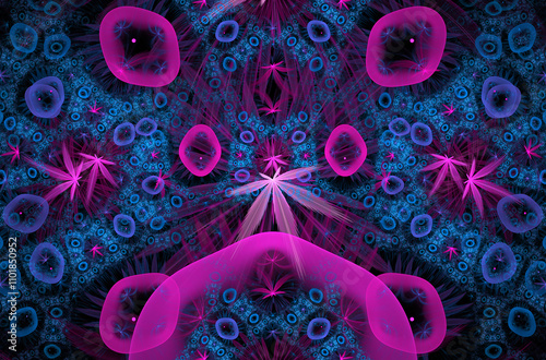Abstract fractal 3d circle image