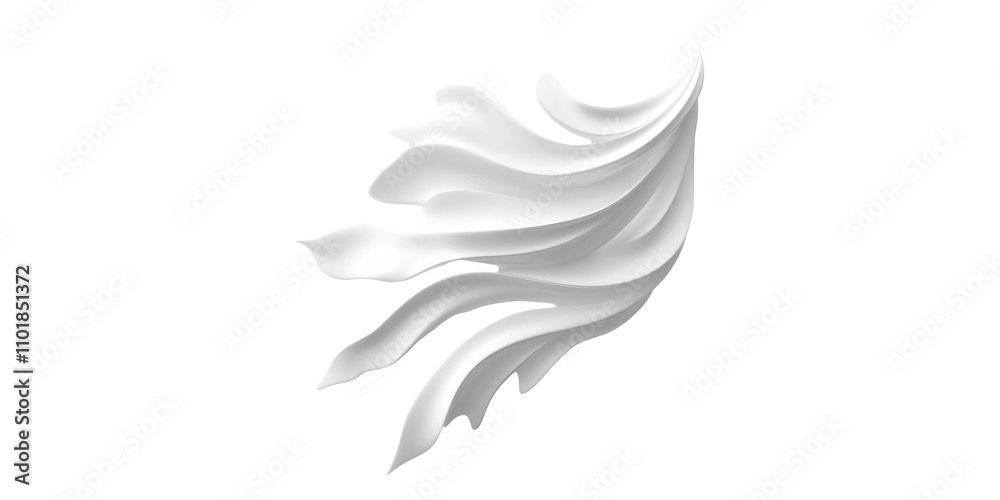 Fototapeta premium 3D Flowing Ribbon Design Isolated on Transparent Background