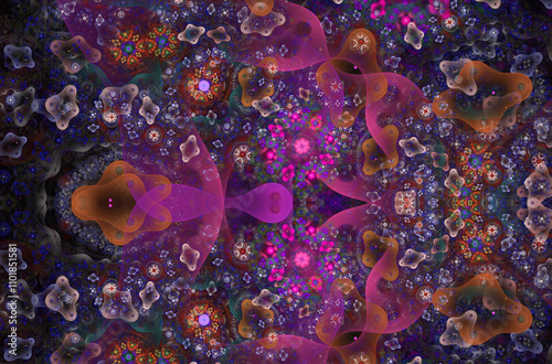 Abstract fractal 3d circle image