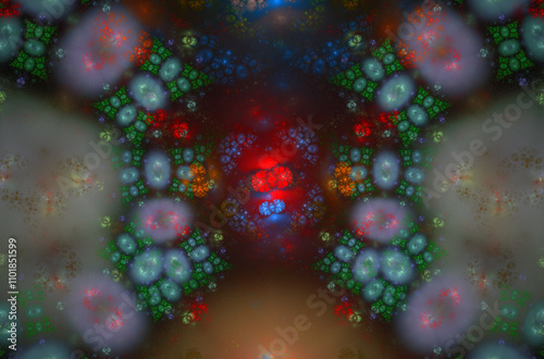 Abstract fractal 3d circle image