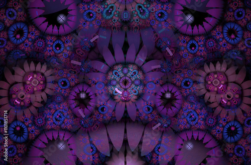 Abstract fractal 3d circle image