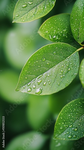 Green leaves flourishing in a lush garden setting during daylight hours