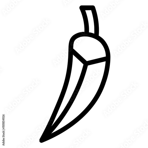 Bhindi Food Lady Line Icon