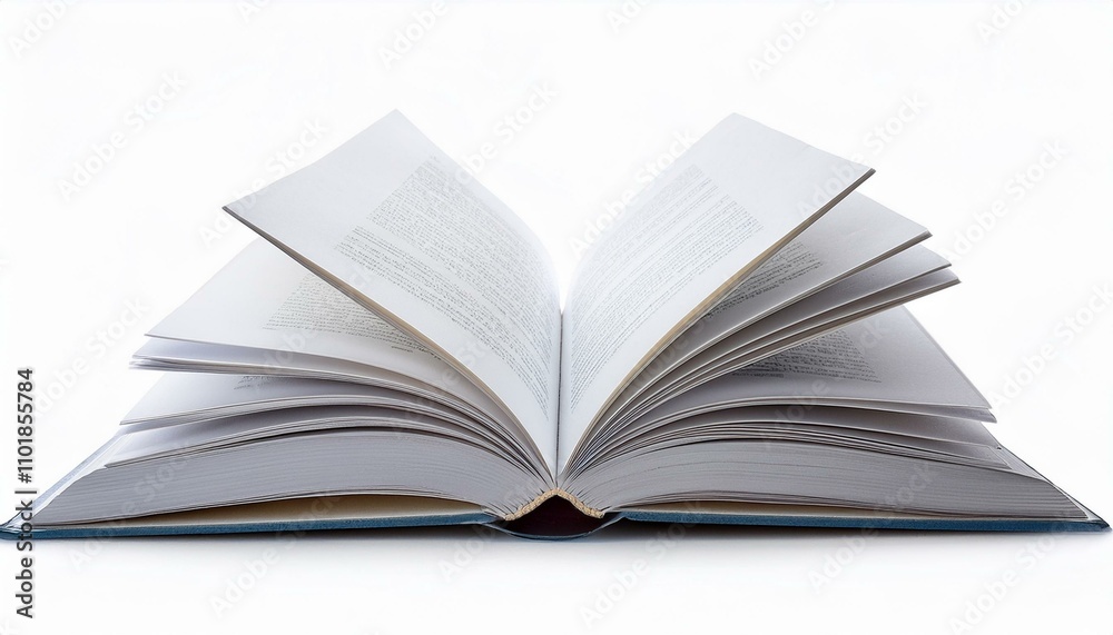 Open book isolated white background Open book isolated white background