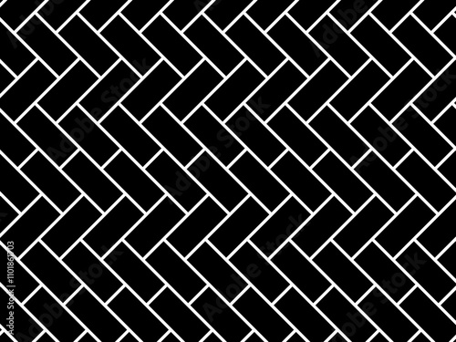 Herringbone Pattern, Brick or Paving Block Motif, can use for Decoration, Background, Carpet, Ornate, Tile, Floor, Wallpaper, Wrapping, Fashion, Fabric, Interior, Exterior or Graphic Design Element