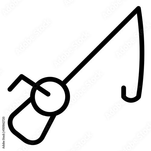 Beach Fish Fishing Line Icon
