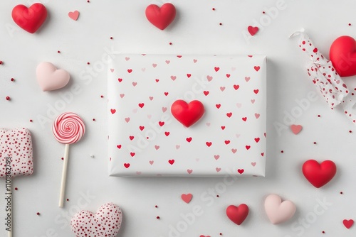 Heart shaped treats and decorations create a festive atmosphere for celebrations