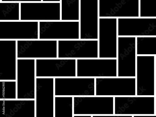 Herringbone Pattern, Brick or Paving Block Motif, can use for Decoration, Background, Carpet, Ornate, Tile, Floor, Wallpaper, Wrapping, Fashion, Fabric, Interior, Exterior or Graphic Design Element