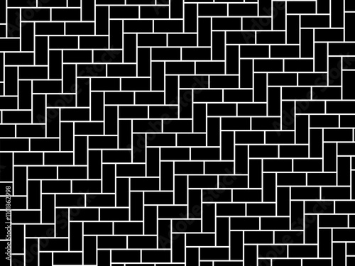 Herringbone Pattern, Brick or Paving Block Motif, can use for Decoration, Background, Carpet, Ornate, Tile, Floor, Wallpaper, Wrapping, Fashion, Fabric, Interior, Exterior or Graphic Design Element