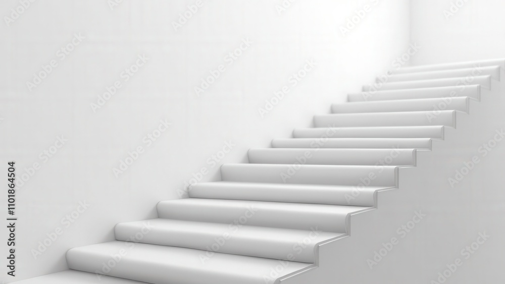 Blank step wraps for branding in a clean, modern interior