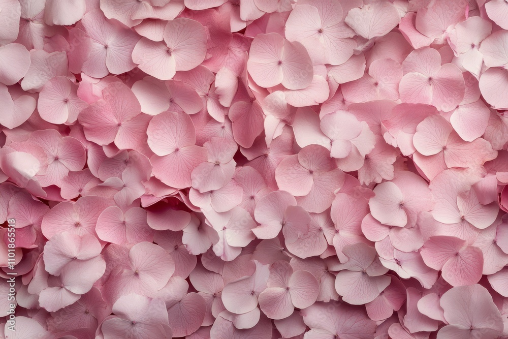 Soft pink hydrangea petals create a delicate floral backdrop for various settings and events Soft pink hydrangea petals create a delicate floral backdrop for various settings and events
