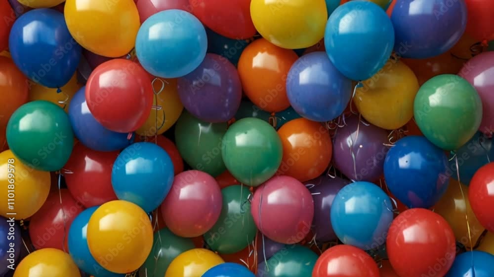 close up of colorful balloons