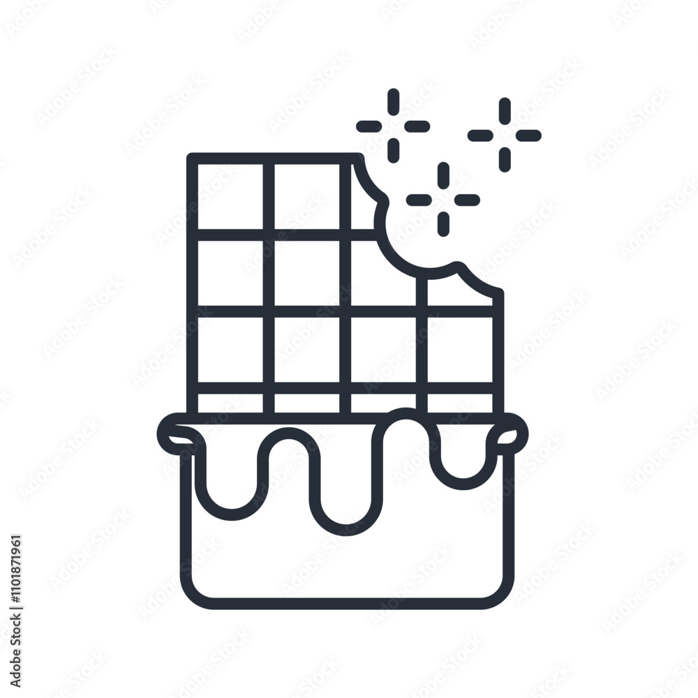 Chocolate icon. vector.Editable stroke.linear style sign for use web design,logo.Symbol illustration. Chocolate icon. vector.Editable stroke.linear style sign for use web design,logo.Symbol illustration.