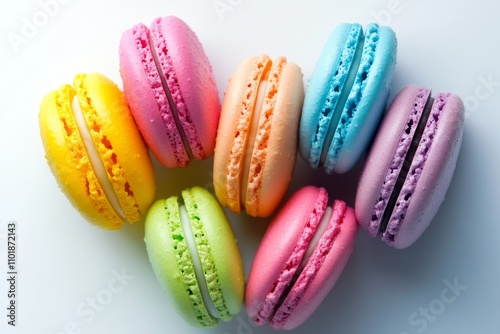 Colorful Heart-Shaped Macarons for a Sweet Display