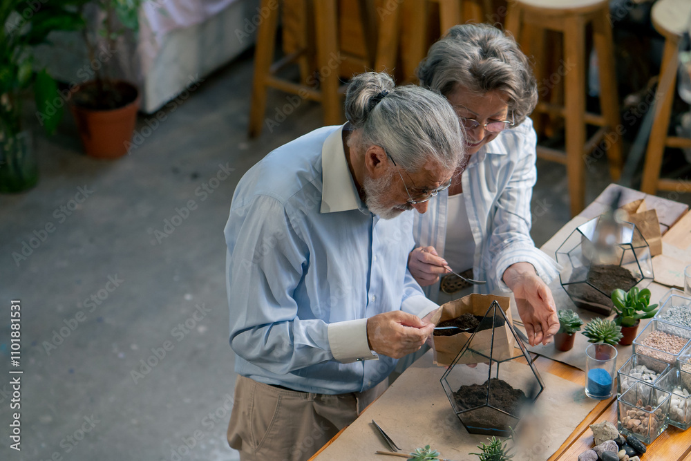 top shot master class on creating compositions with plants for elderly people happy old age elderly couple pleasant memories leisure time in old age
