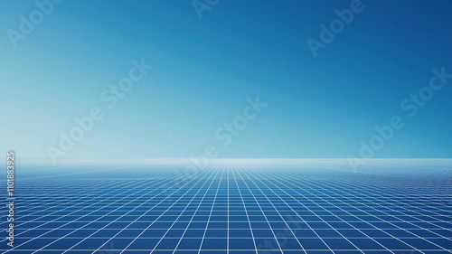 sleek business themed background featuring blue gradient sky and grid pattern, perfect for presentations or digital projects