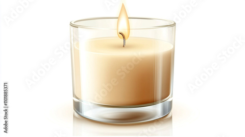 Candle isolated on a white background