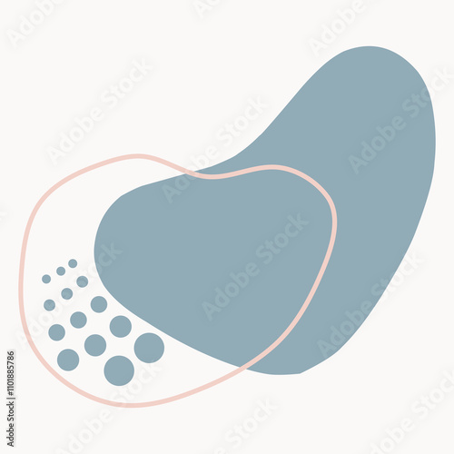 Abstract shapes with soft colors and circular elements, evoking a modern design aesthetic.