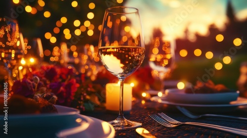 Evening Elegance: A Candlelit Dinner Ambiance