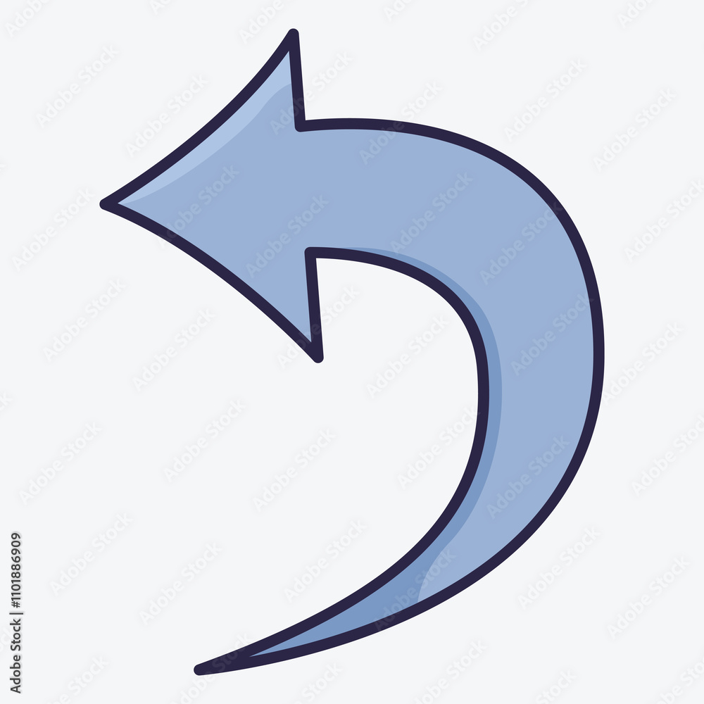 A blue curved arrow pointing to the left, symbolizing return or back navigation. A blue curved arrow pointing to the left, symbolizing return or back navigation.