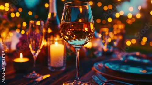 Evening Elegance: A Candlelit Dinner Ambiance