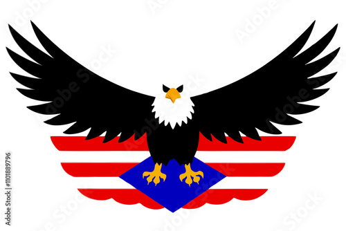 usa flag vector art illustration.