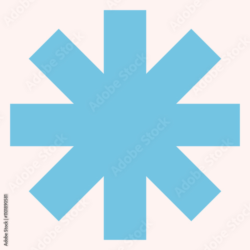 A light blue asterisk shape on a pale background, suggesting emphasis or decoration.